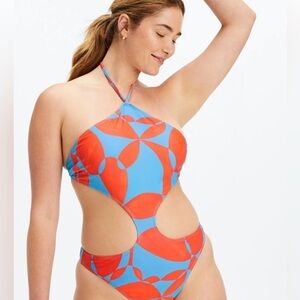 Fabletics Geo Floral Cutout One-Piece Swimsuit